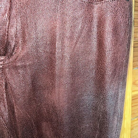 A.B.S. By Allen Schwartz brown faux leather jeggings women's size 27 - Picture 5 of 8